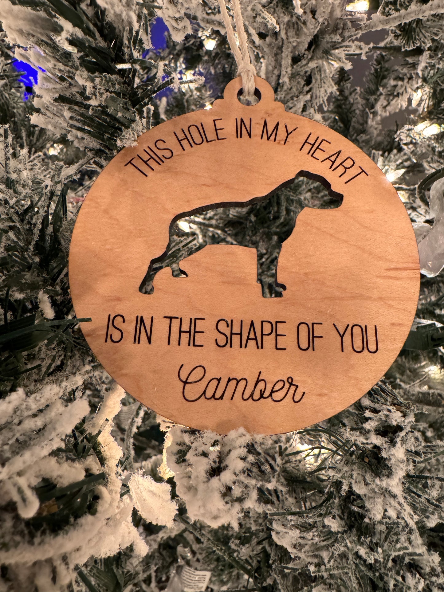 Hole In My Heart Pet Ornament