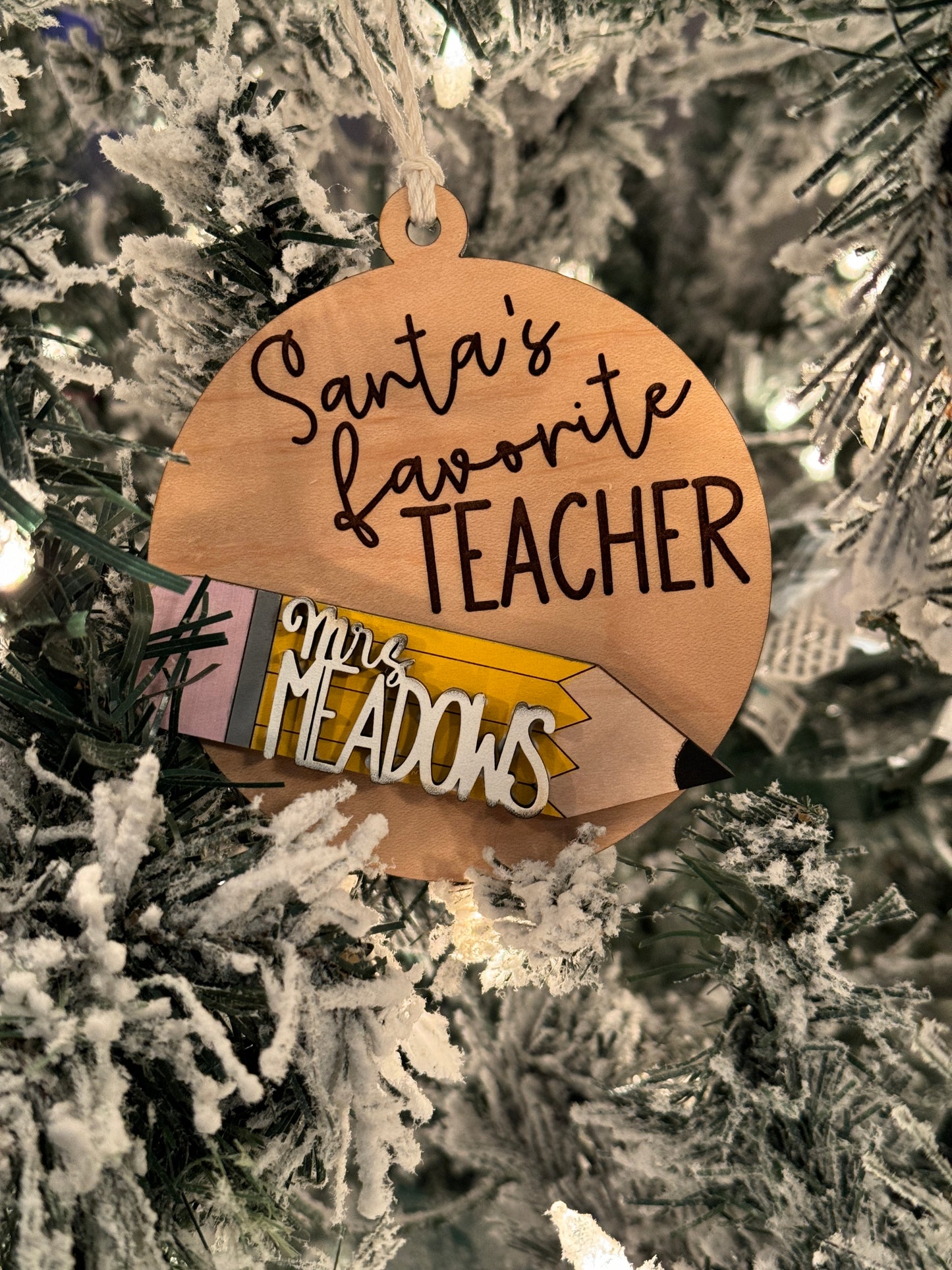 Santa’s Favorite Teacher Ornament