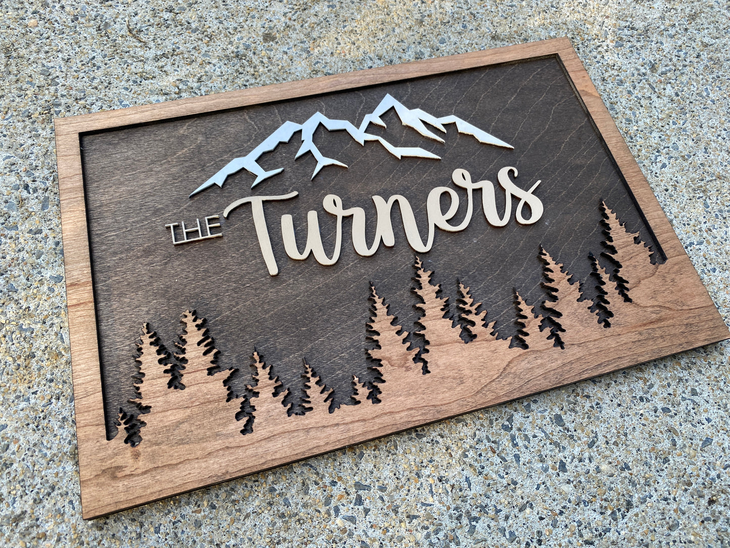 Custom Mountain Scene Sign