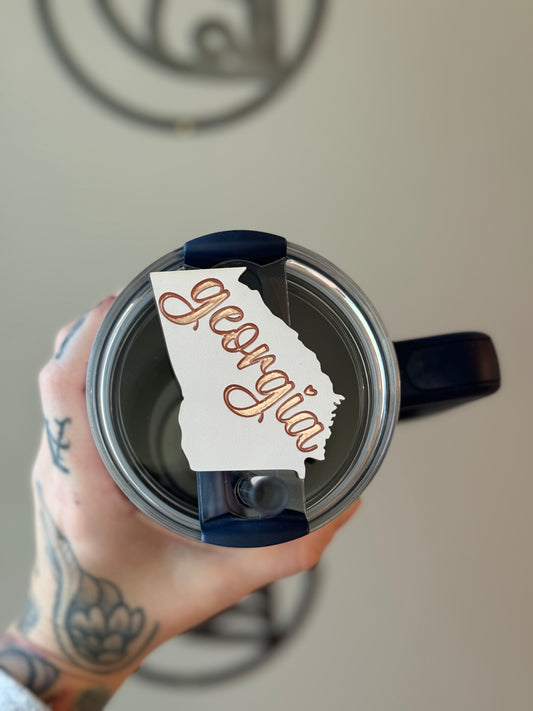 Georgia Script Cup Topper