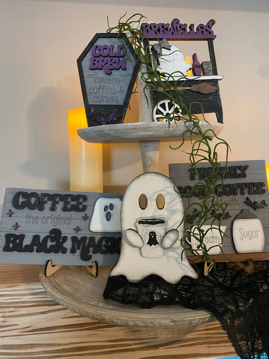 Ghost Coffee Tiered Tray Set