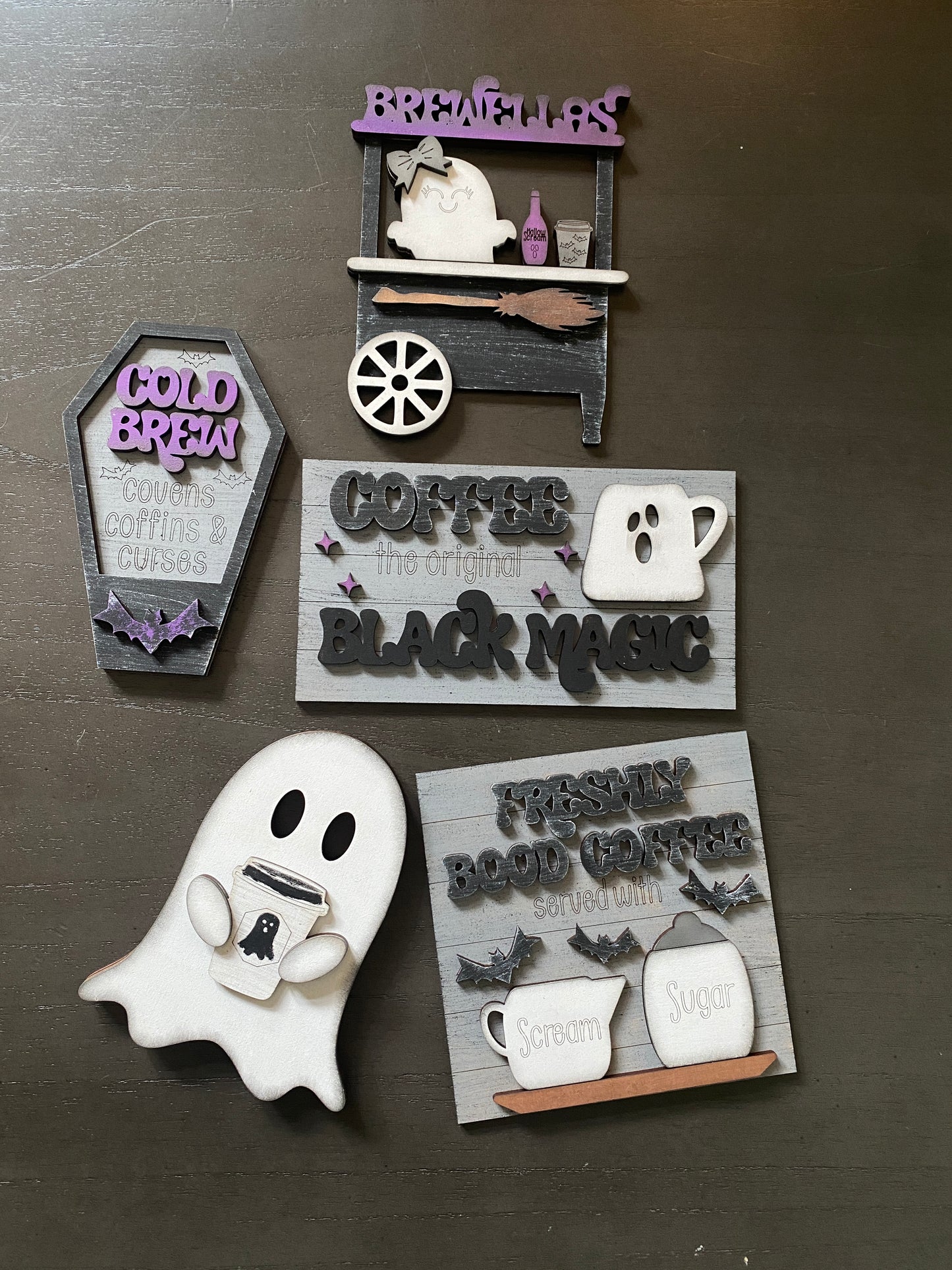 Ghost Coffee Tiered Tray Set