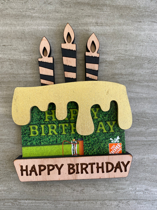 Birthday Cake Gift Card Holder